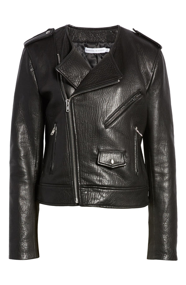 Katrina Leather Jacket Apparel Rebecca Minkoff Extra Small Black 