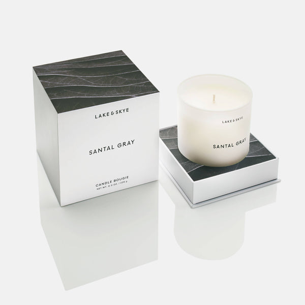 Santal Gray Candle Apparel & Accessories Lake & Skye   