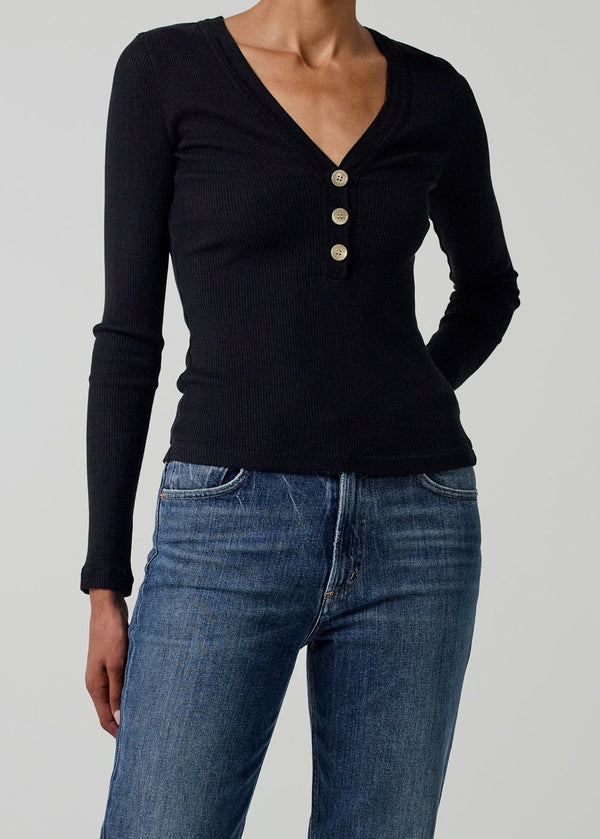 Scarlett Rib Henley Apparel Citizens of Humanity   