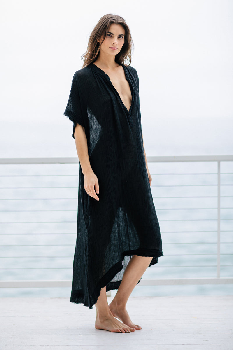 Tunisia Lightweight Cotton Gauze Short Sleeve Caftan Apparel 9Seed   