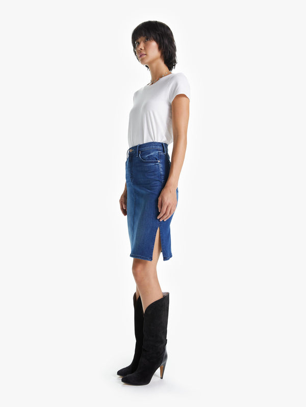 High Waisted Slice Knee Skirt Apparel Mother Denim   