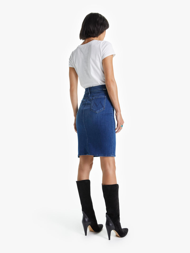 High Waisted Slice Knee Skirt Apparel Mother Denim   