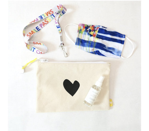 Imperfect Heart Canvas Pouch Accessories Kerri Rosenthal   