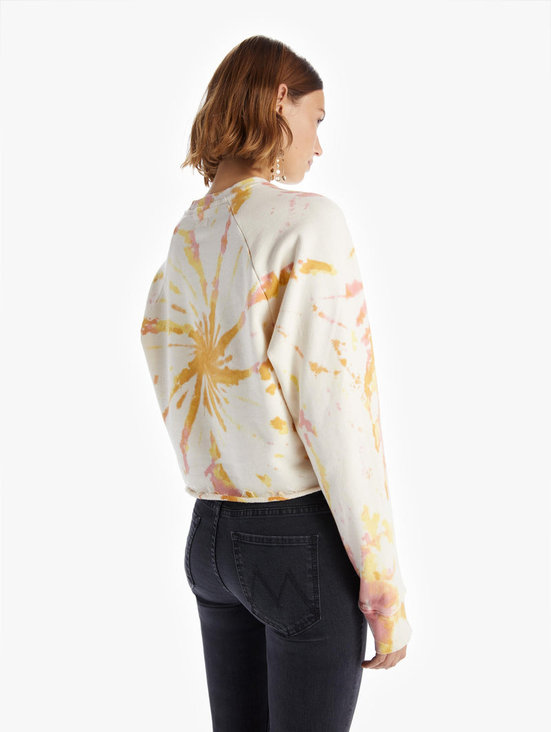 The Loafer Crop Fray Sweatshirt Apparel Mother Denim   