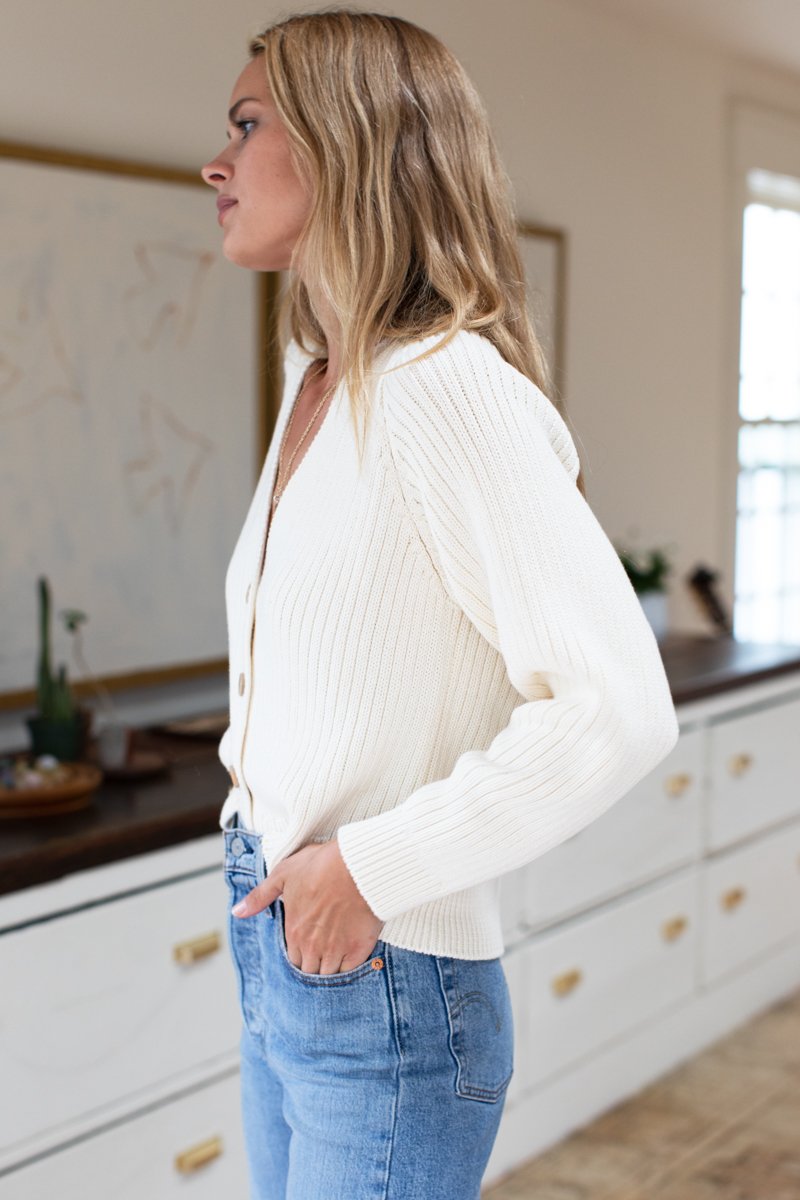 Low V-Neck Cardigan Apparel & Accessories Emerson Fry   