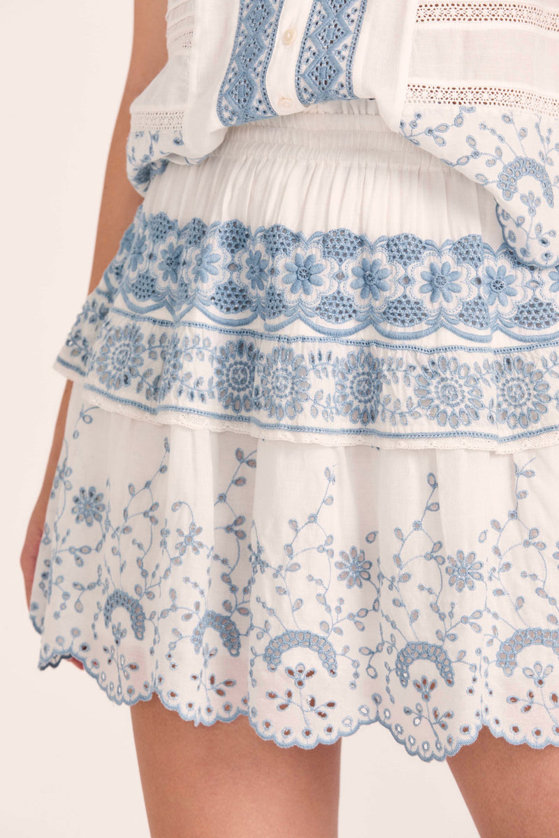 Charmaine Mini Skirt Apparel & Accessories LoveShackFancy   