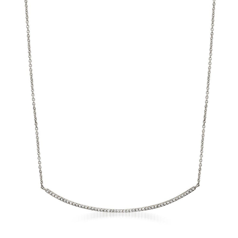 Long Diamond Bar Necklace Jewelry Liven   