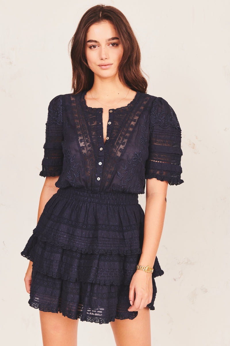 Quincy Mini Dress Apparel LoveShackFancy Extra Small  