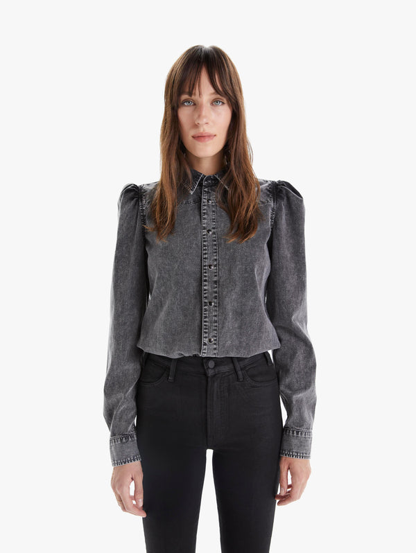 The Puffy Denim Shirt Apparel & Accessories Mother Denim   