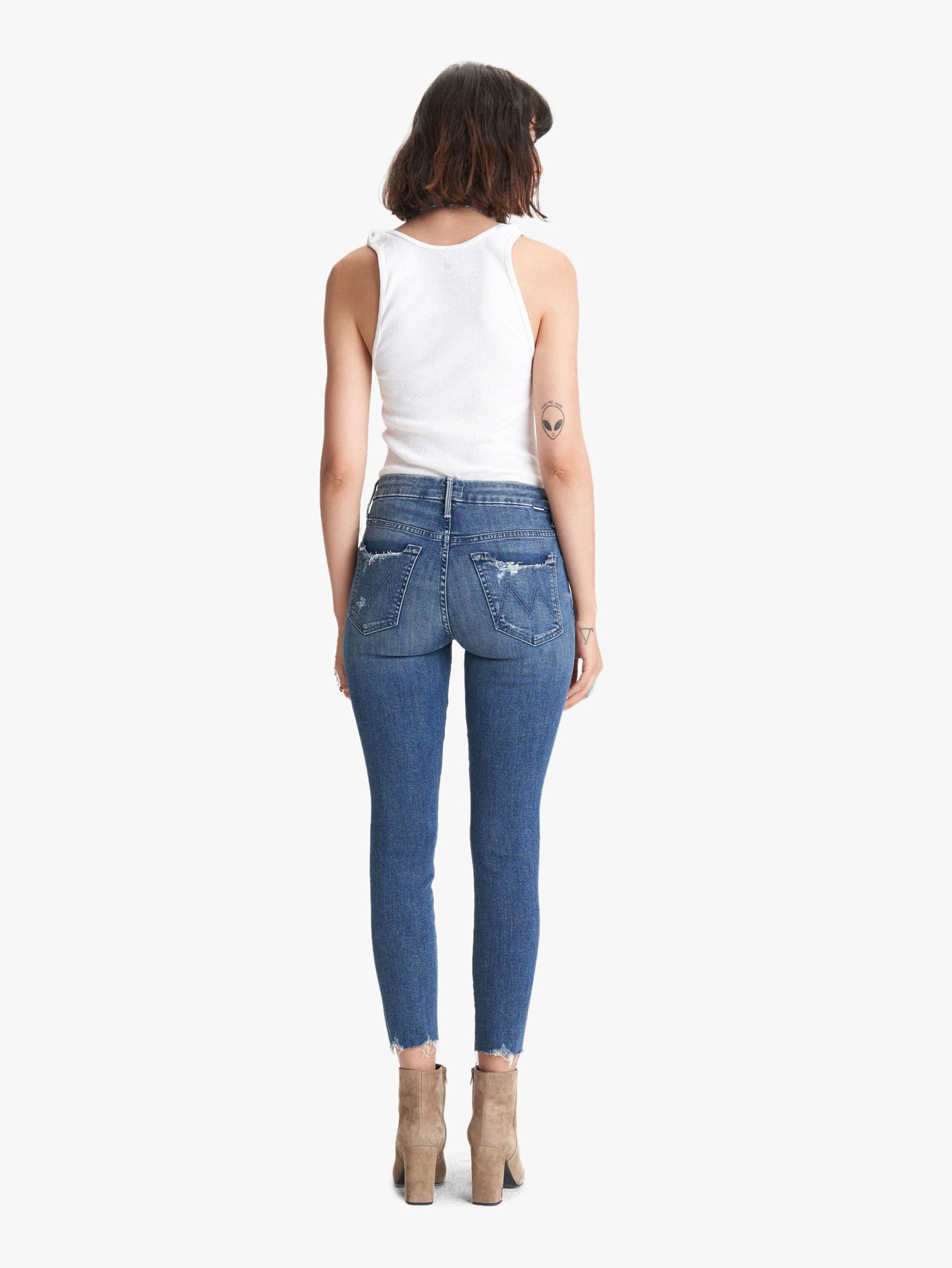 The High Waisted Looker Ankle Fray