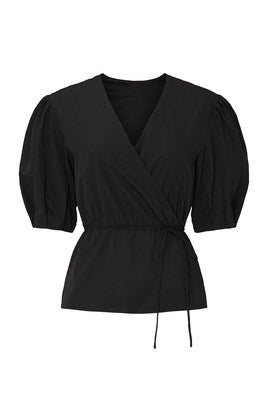 Mary Wrap Top Apparel Rebecca Minkoff Extra Small Black 