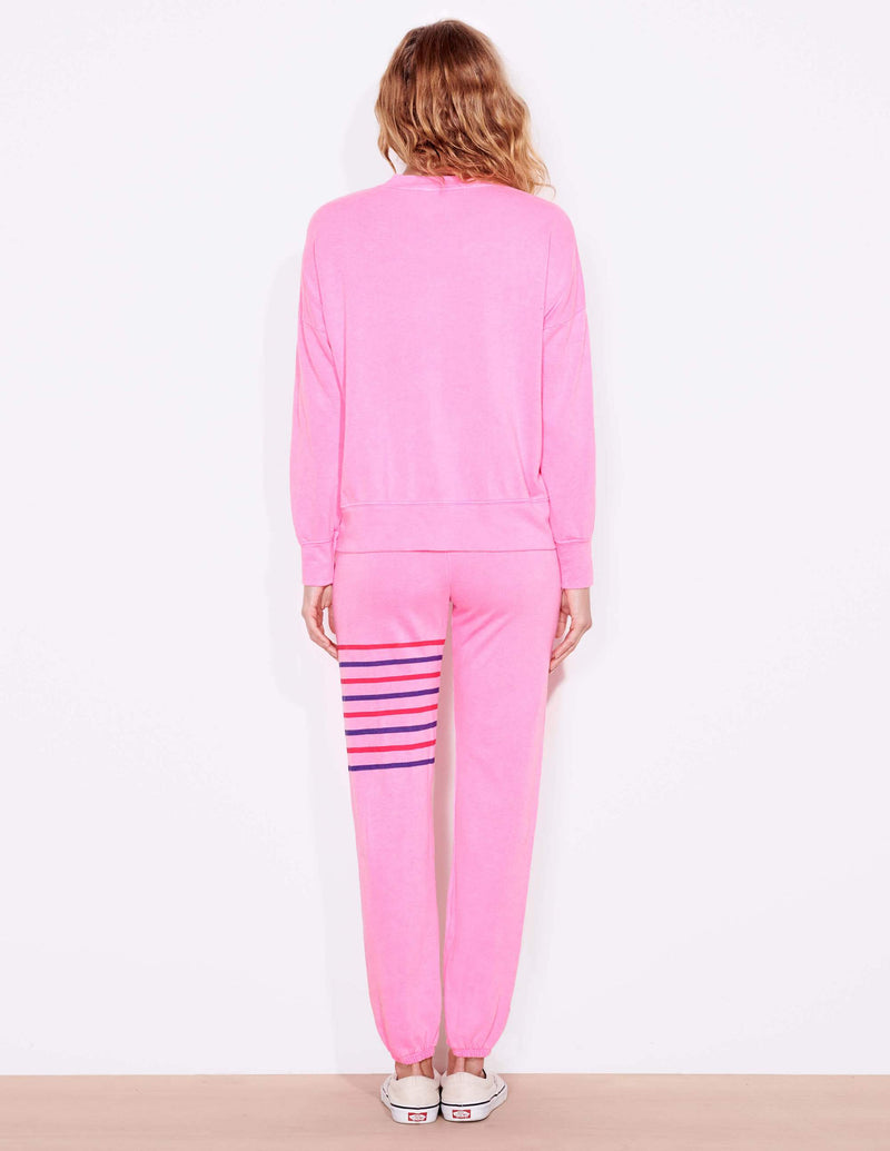 Oversized Striped Sweatshirt Apparel Sundry   