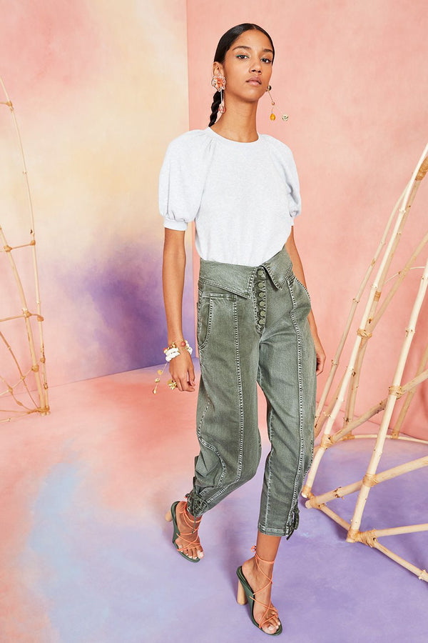 Kingston Pegged Crop Jeans Apparel Ulla Johnson 0 Army 