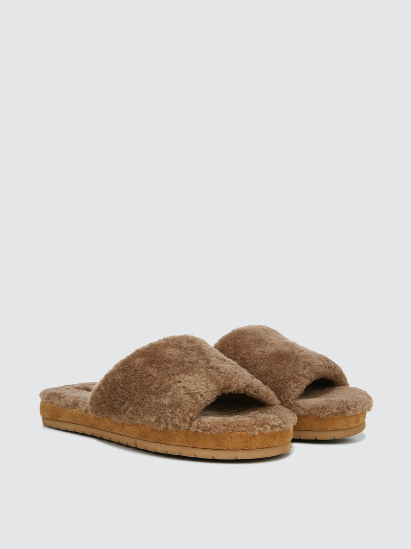 Shearling Kalina Slide Sandal Apparel Vince   