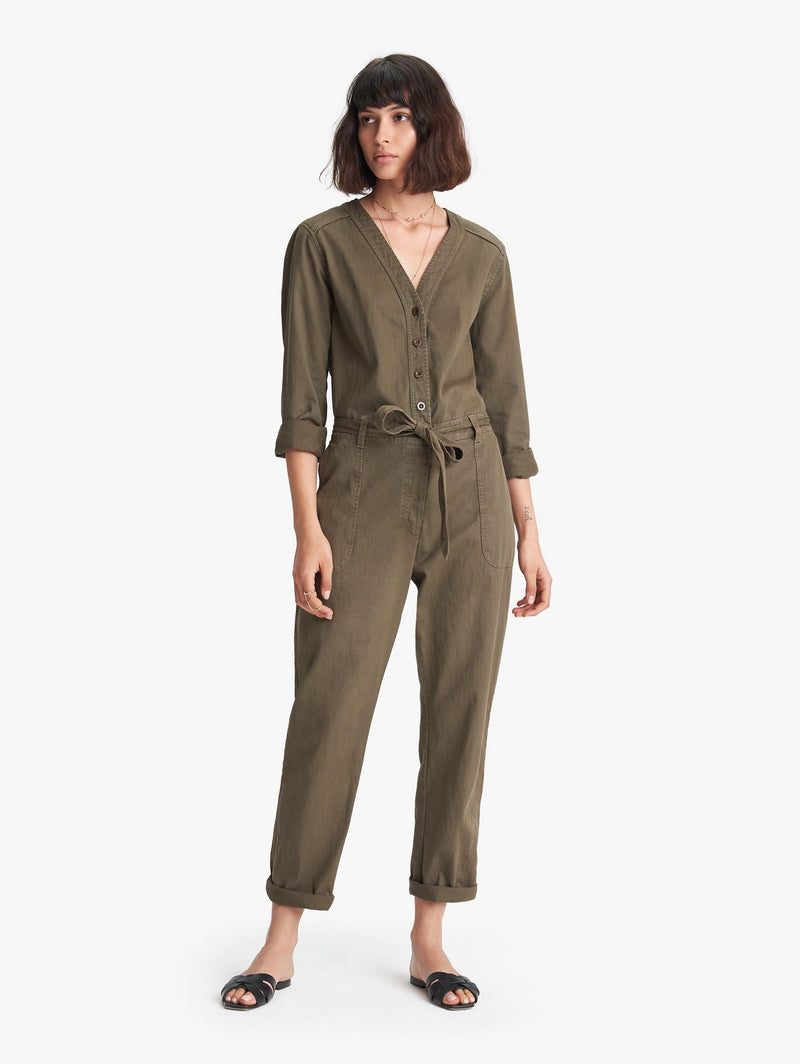 Wylder Twill Jumpsuit Apparel Xirena Medium Earth 