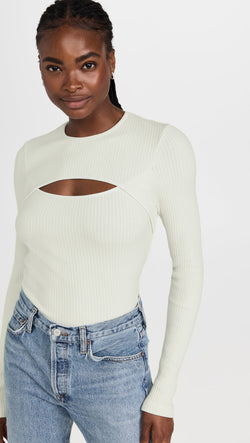 Lyza Cut Out Rib Top Apparel & Accessories AGOLDE   