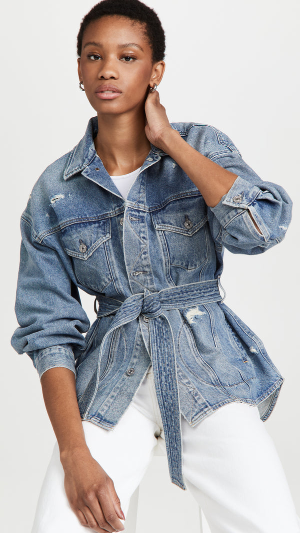 Dolly Tie-Waist Denim Jacket Apparel Citizens of Humanity   