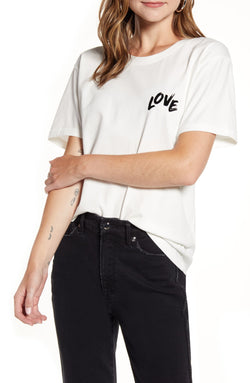 Love Stroke Tee Apparel Rebecca Minkoff Extra Small Ecru 
