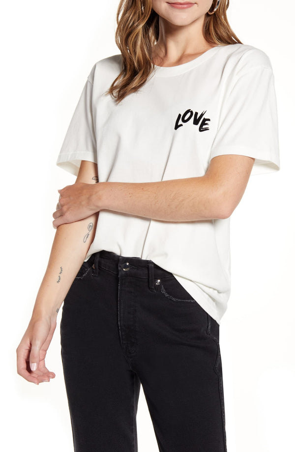 Love Stroke Tee Apparel Rebecca Minkoff Extra Small Ecru 