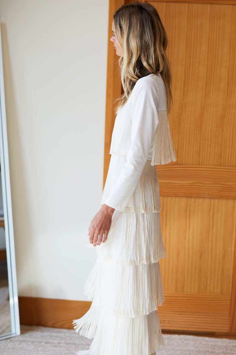 Fringe Midi Dress Apparel Emerson Fry   