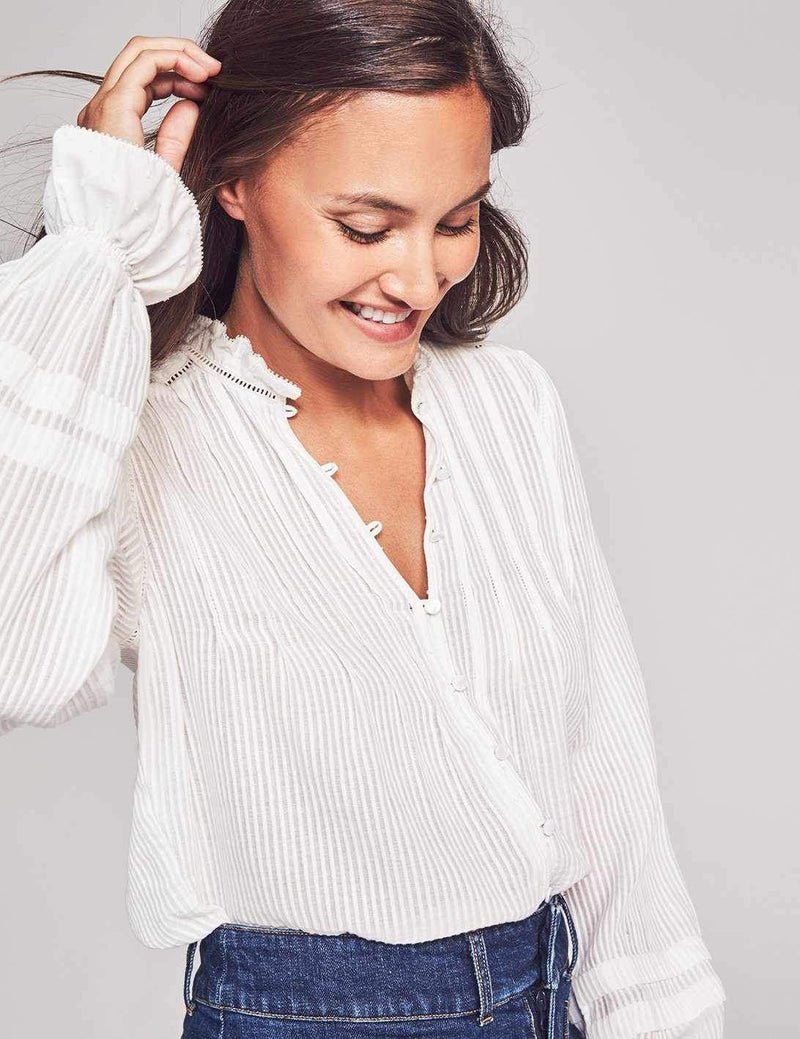 Willa Top Apparel Faherty Extra Small White 