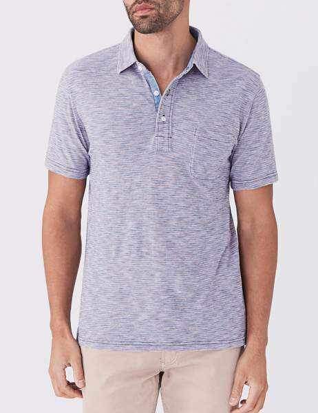 Short Sleeve Indigo Polo Apparel Faherty   