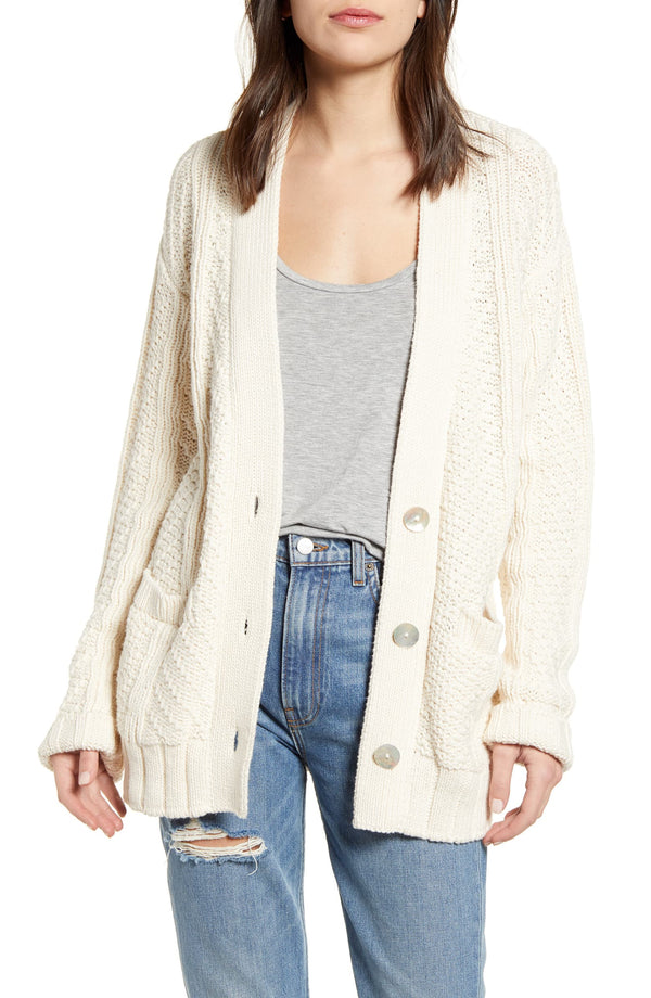 Tess Cardigan Apparel Faherty Small Cream 