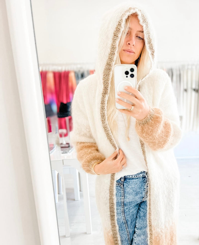 Oversized Tie-Dye Coat Apparel & Accessories Rose Carmine   