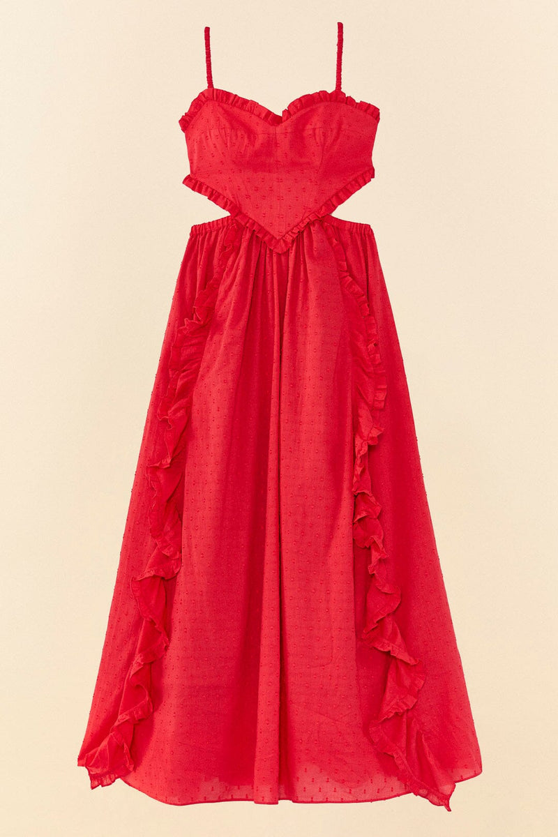 Red Heart Maxi Dress  Farm Rio   