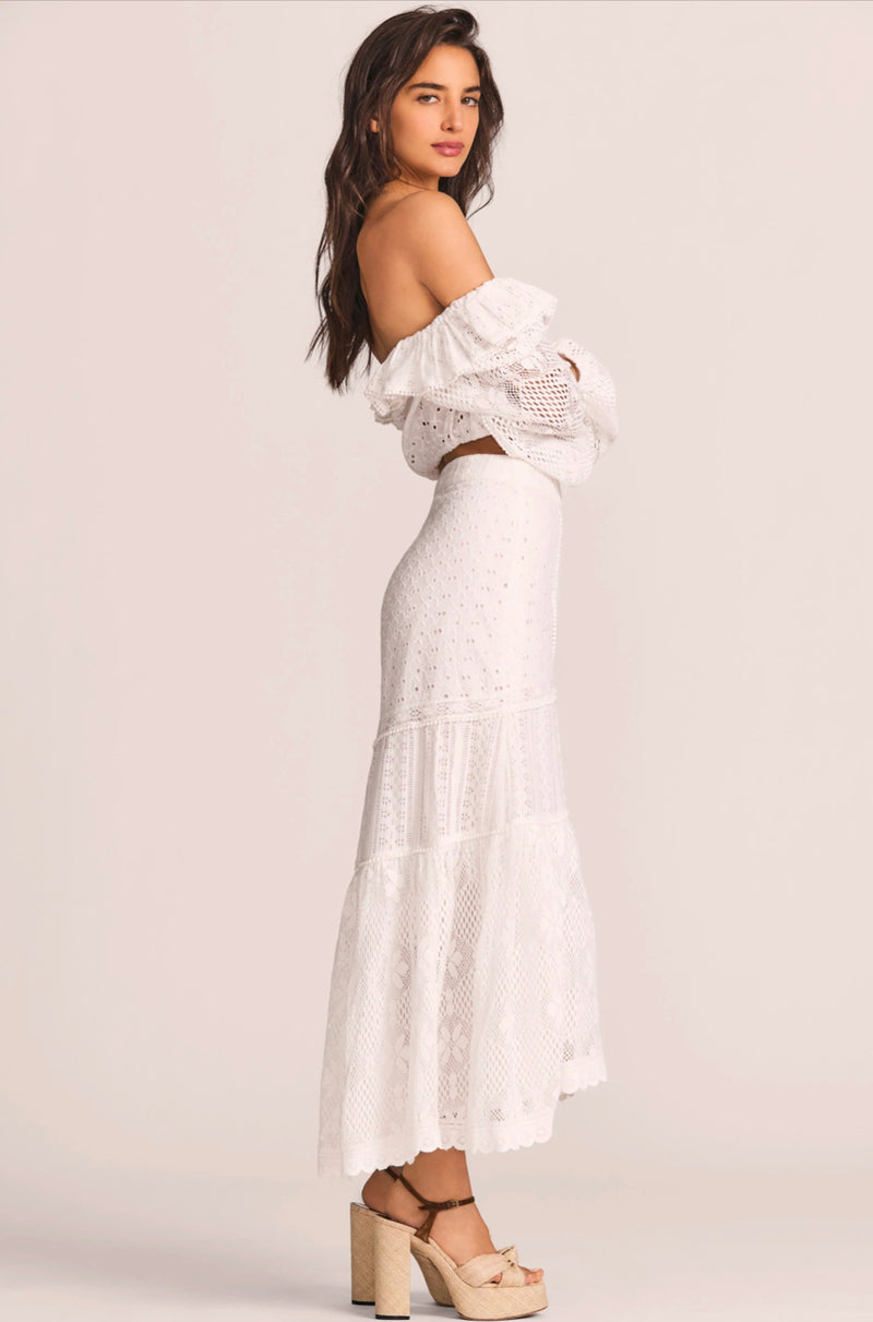 Sisto Midi Skirt Apparel & Accessories LoveShackFancy   