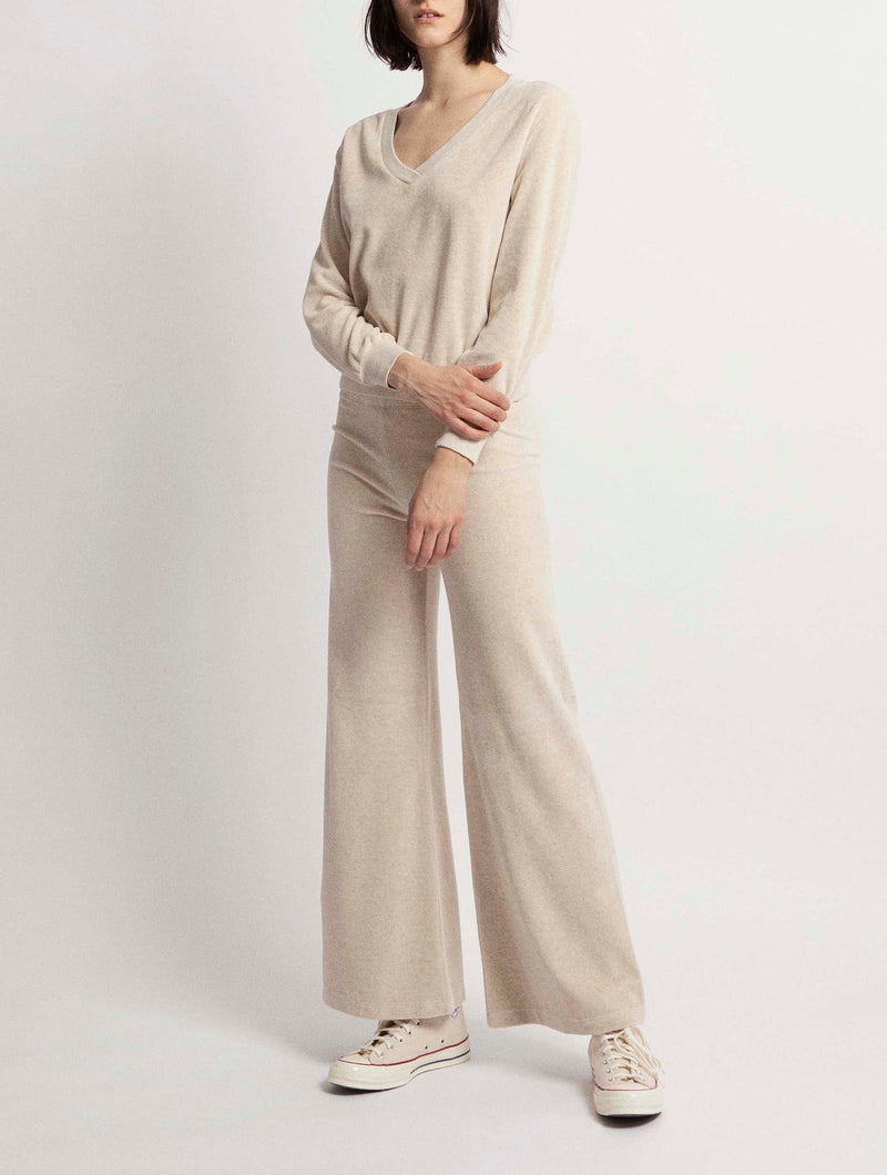 The Heather Velour Vari V-Neck Top  Suzie Kondi   