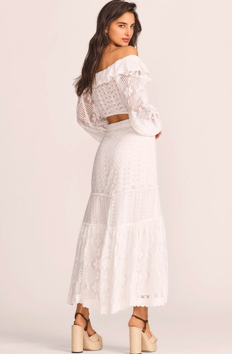 Sisto Midi Skirt Apparel & Accessories LoveShackFancy   