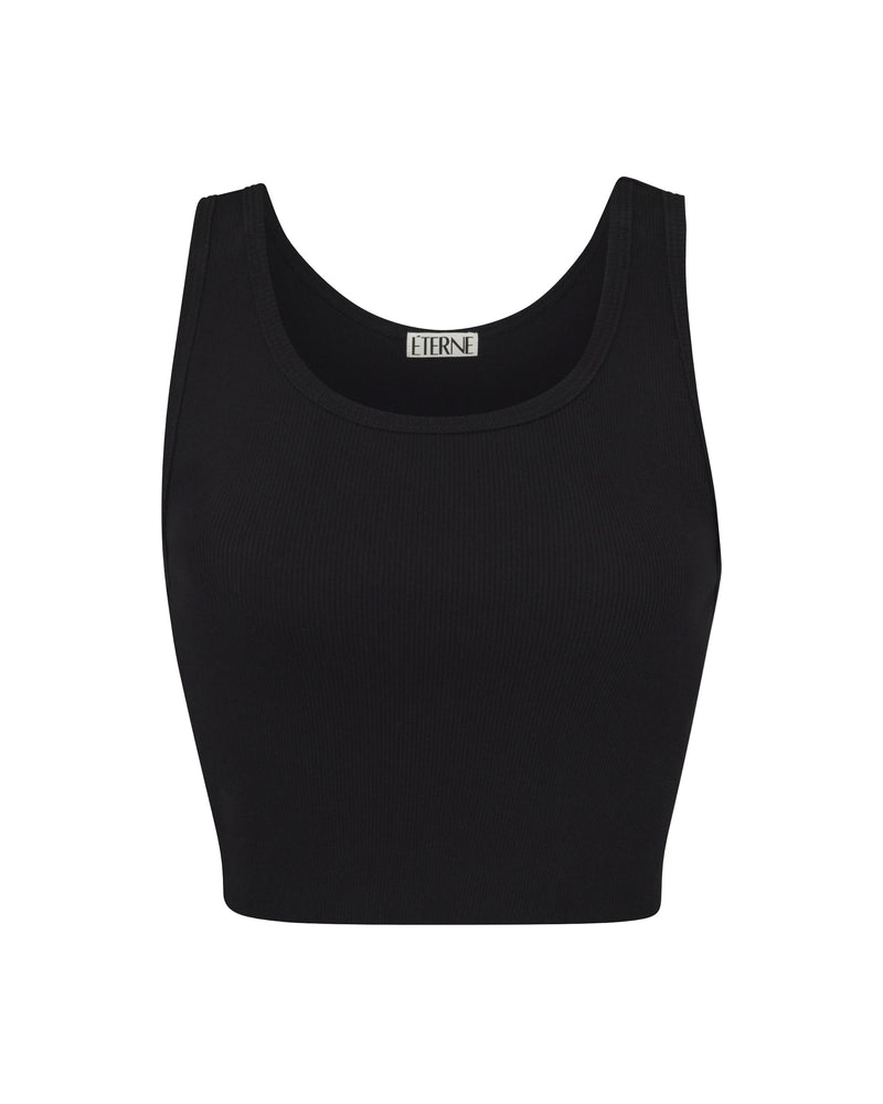 Cropped Scoop Neck Tank  Éterne   