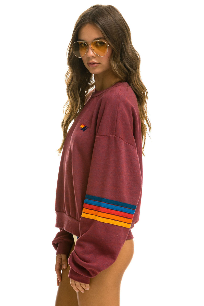 Rainbow Stitch Crew Relaxed Sweatshirt Apparel & Accessories Aviator Nation   