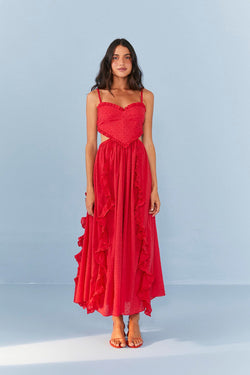 Red Heart Maxi Dress  Farm Rio   