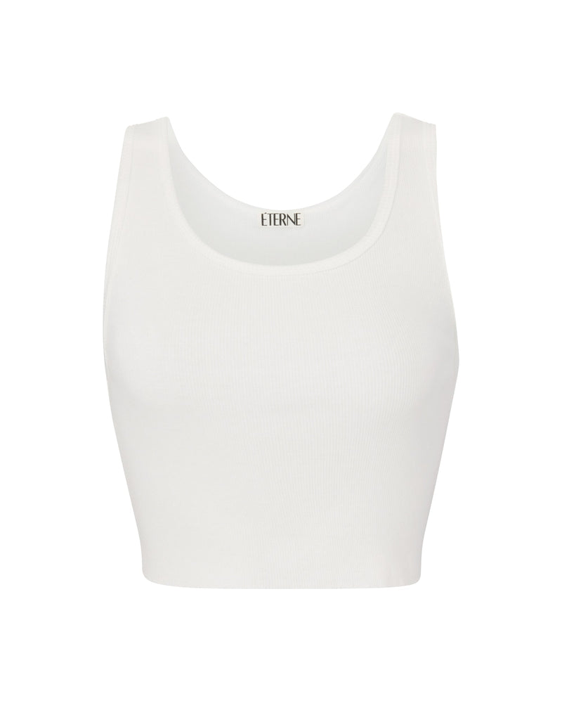 Cropped Scoop Neck Tank  Éterne   