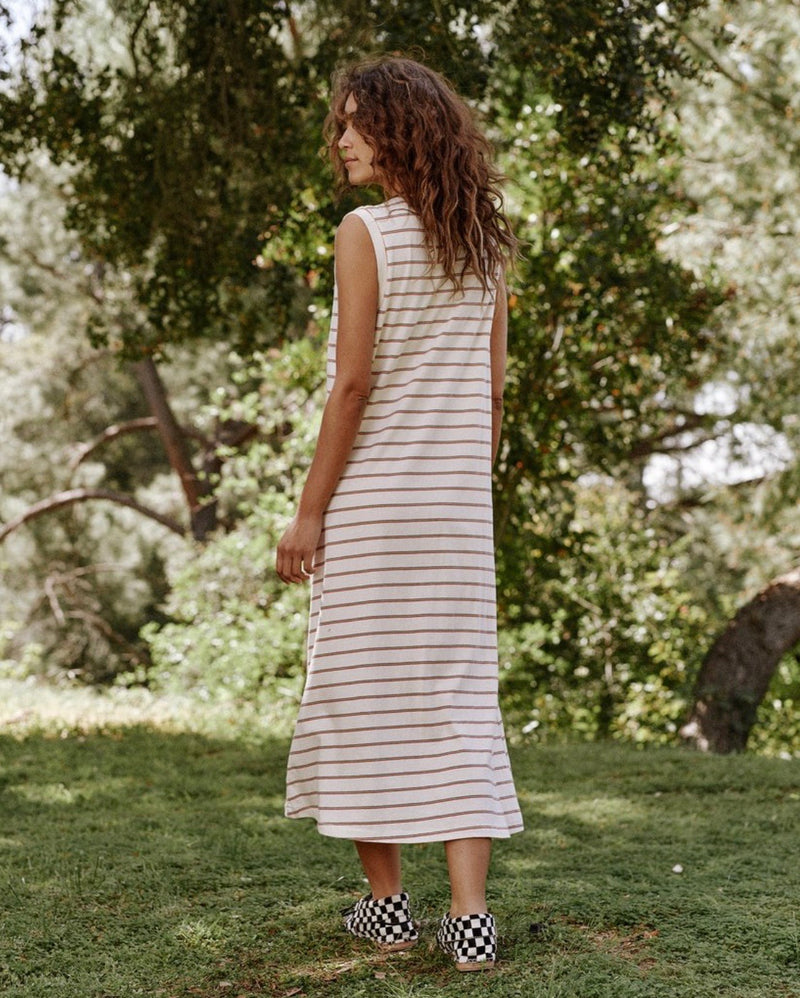 Skinny Stripe Sleeveless Dress Apparel The Great   