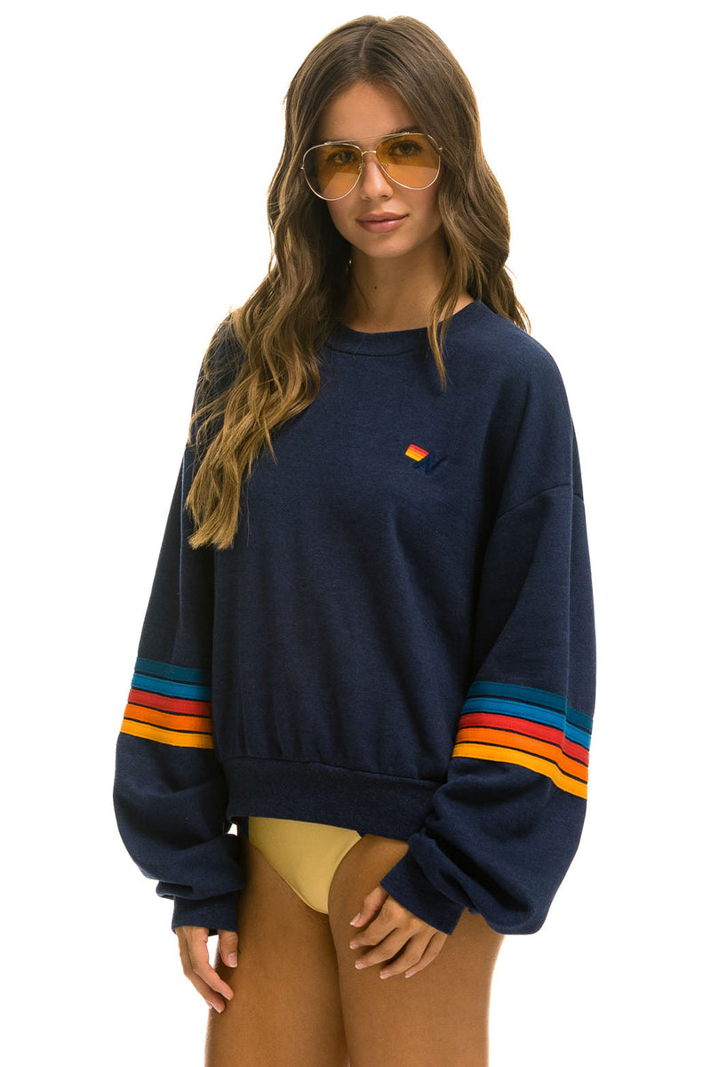 Rainbow Stitch Crew Relaxed Sweatshirt Apparel & Accessories Aviator Nation   