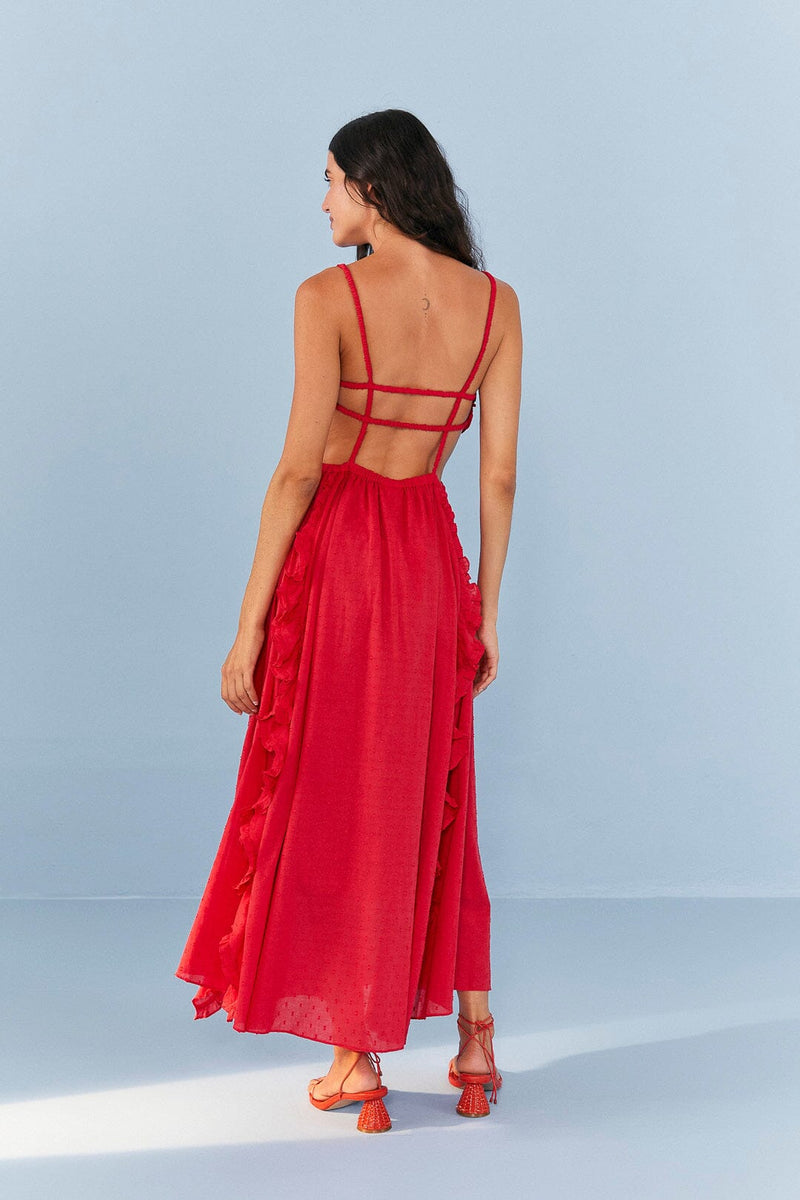 Red Heart Maxi Dress  Farm Rio   