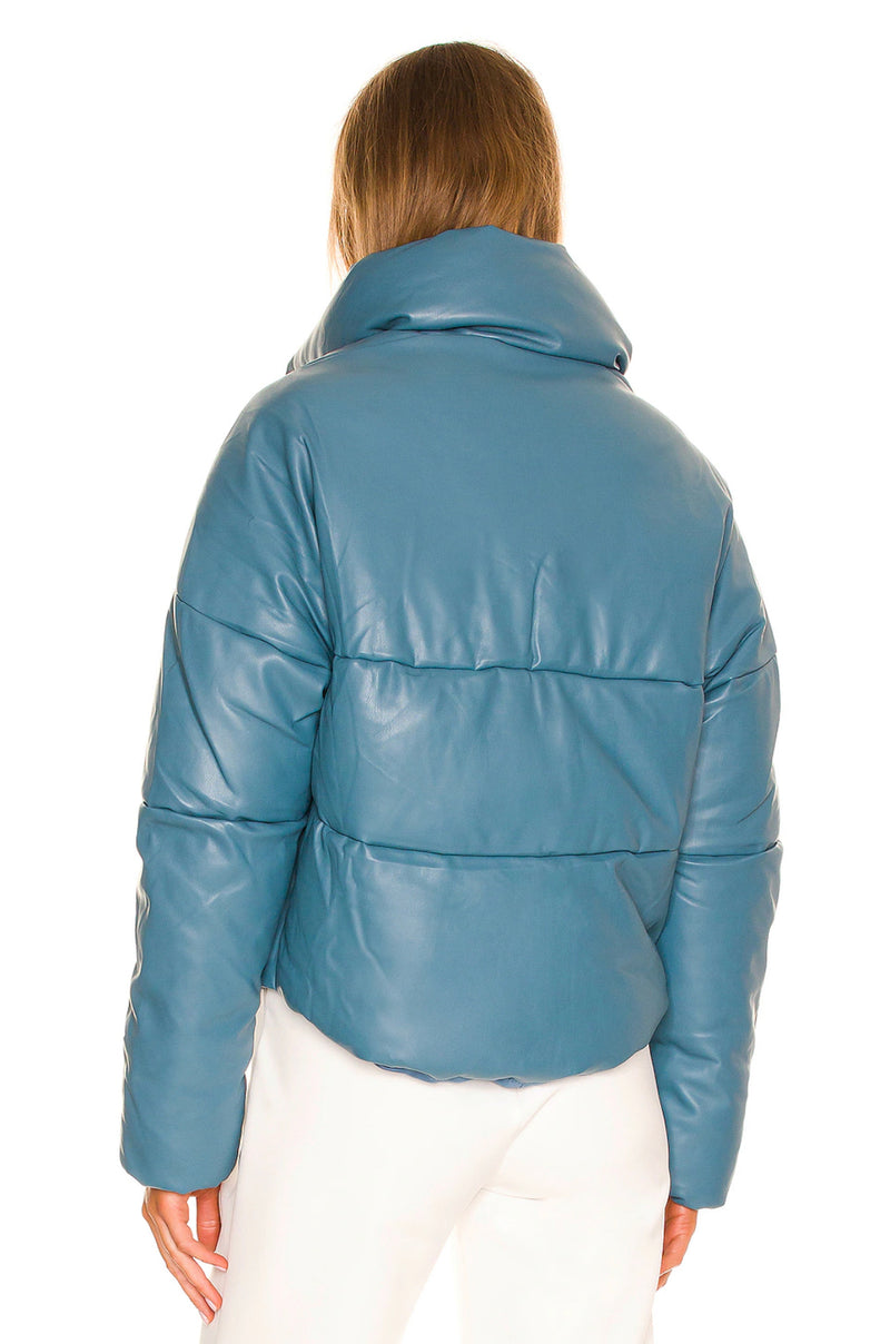 Jemma Vegan Leather Puffer Jacket  Apparis   