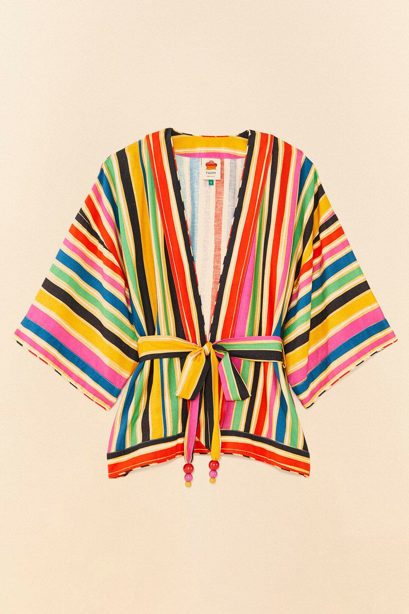 Rainbow Stripes Kimono  Farm Rio   