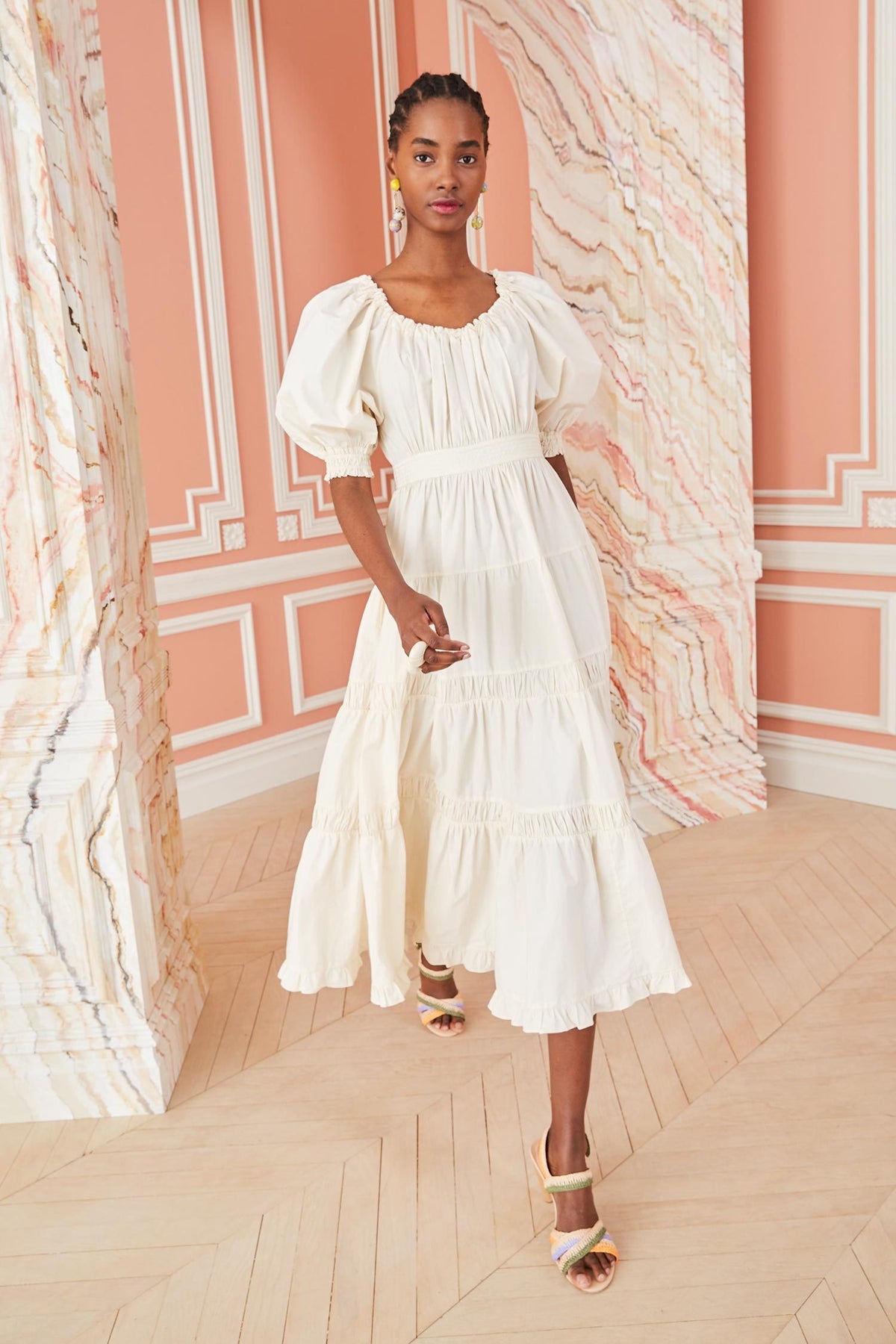 *Ulla Johnson* ニットパネルパフスリーブワンピース ドレス image_e2ca4b33-2ea1-4303-990e-