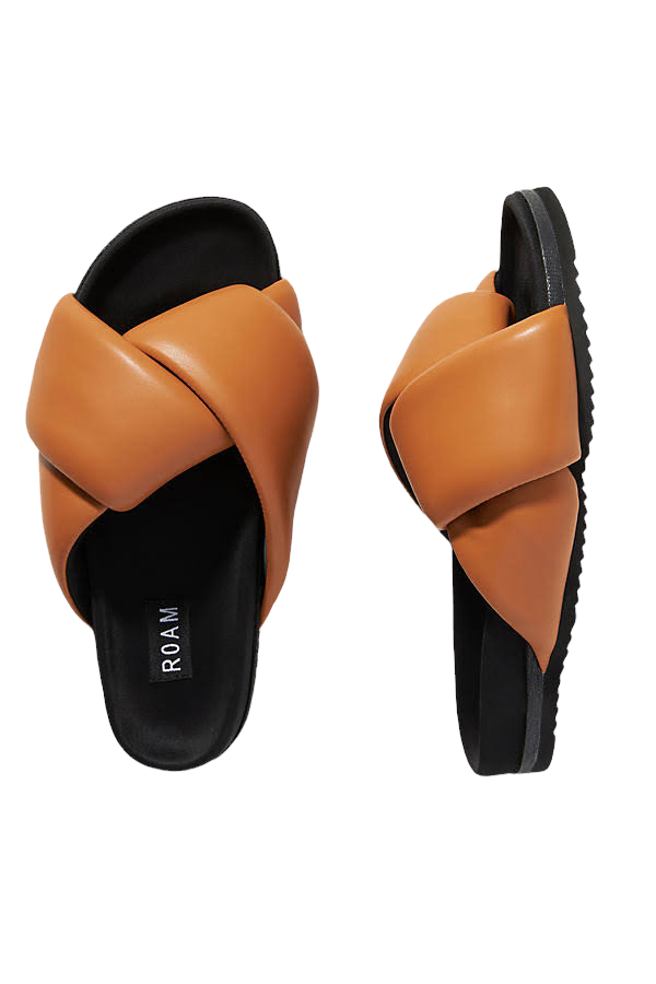 Vegan Leather Foldy Puffy Sandal Apparel & Accessories ROAM   