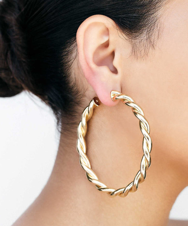 Double Twisted Lilly Hoops Apparel & Accessories Jennifer Fisher   