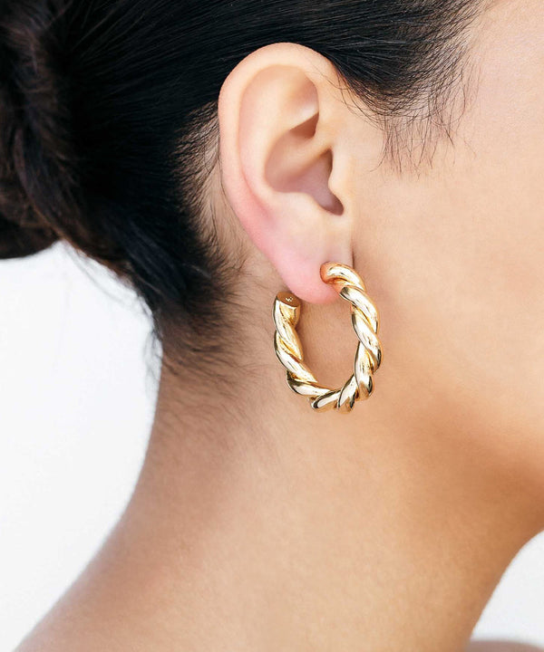 Mini Double Twisted Lilly Hoops Apparel & Accessories Jennifer Fisher   