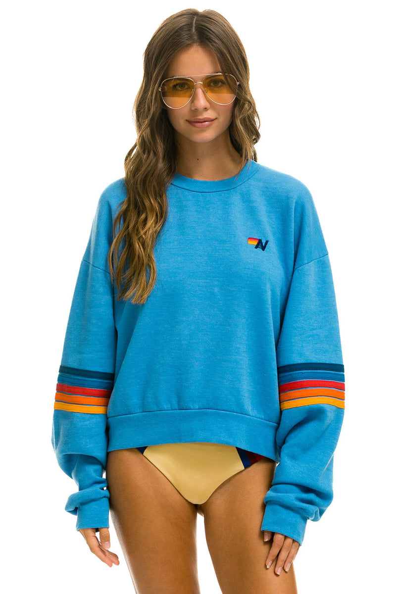 Rainbow Stitch Crew Relaxed Sweatshirt Apparel & Accessories Aviator Nation   
