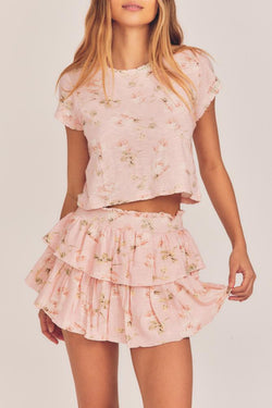 Ruffle Mini Skirt Apparel & Accessories LoveShackFancy   
