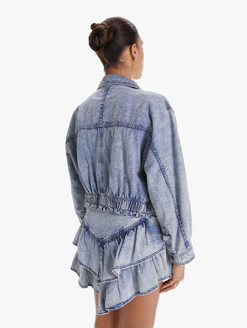 The Fly Away Ruffle Jacket Apparel Mother Denim   