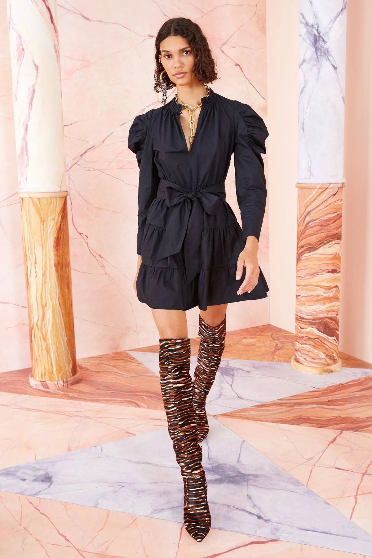 ドゥーズィエムクラス ULLA JOHNSON INDIAN PT DRESS ULLAJOHNSON_VioletaPleatedSlee