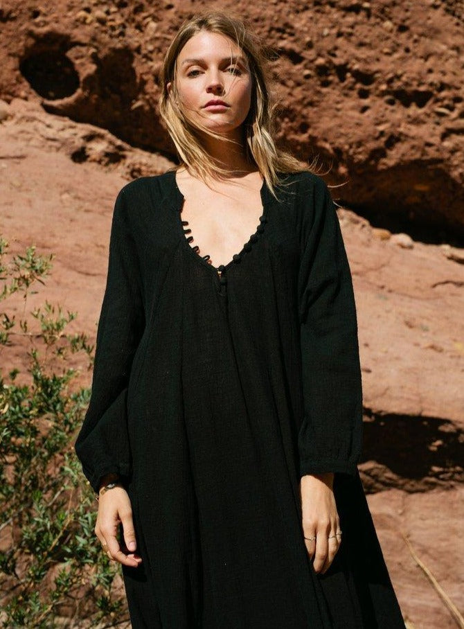 Cotton Gauze Fiore Maxi Apparel Natalie Martin   